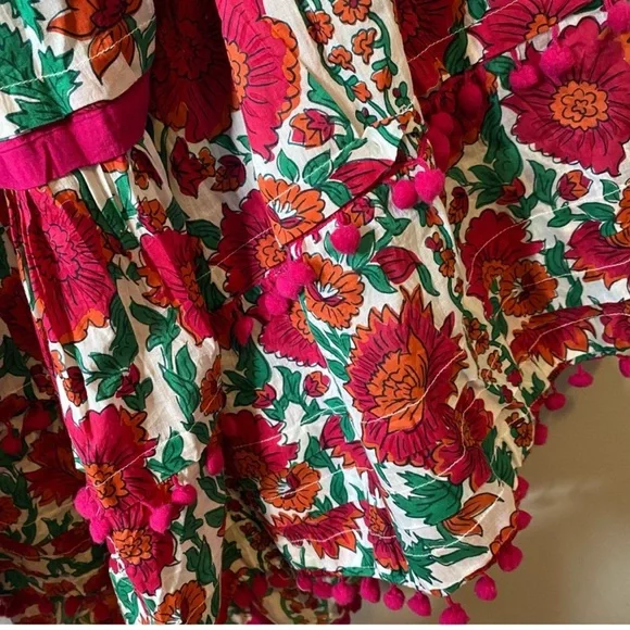 Anthropologie Red and White Smocked Halter Maxi Dress - Picture 8 of 8